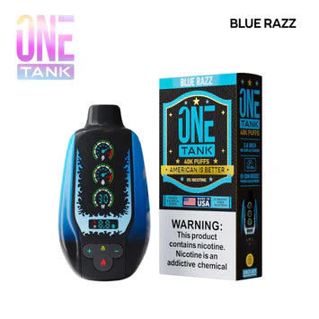 Blue Razz - One Tank 40K disposable vape packaging